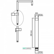 Подовжувач для душової штанги Tres 30 см хром 913446303