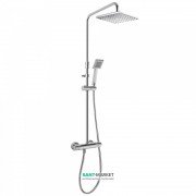 Душевая стойка Tres Flat-Tres термостатическая c верхним и ручным душем хром 20438704