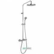 Душевая стойка Tres Flat-Tres термостатическая c верхним и ручным душем хром 20438701