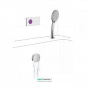Электронная душевая система скрытого монтажа Tres Shower Technology с термостатом хром/белый 09286573