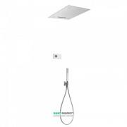 Электронная душевая система скрытого монтажа Tres Shower Technology хромотерапия с термостатом хром/белый 09286302