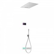Электронная душевая система скрытого монтажа Tres Shower Technology хромотерапия с термостатом хром/черный 09288302