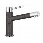 Змішувач для кухні Blanco Alta Comfort одноважільний з видвіжим зливом хром / чорний 526162