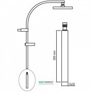 Подовжувач для душової штанги Tres 30 см хром 910691403
