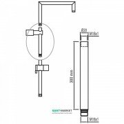 Подовжувач для душової штанги Tres 30 см хром 913446303