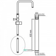 Подовжувач для душової штанги Tres 65 см хром 18119502