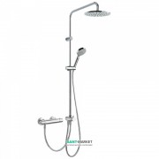 Душевая стойка Tres Eco-Term термостатическая c верхним и ручным душем хром 190385