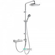 Душевая стойка Tres Eco-Term термостатическая c верхним и ручным душем хром 190387