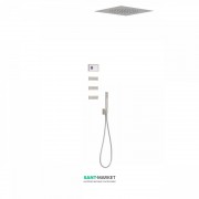 Електронна душова система прихованого монтажу Tres Shower Technology з термостатом і бічними форсунками сталь/білий 09286312AC
