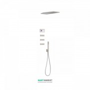 Електронна душова система прихованого монтажу Tres Shower Technology з термостатом і бічними форсунками сталь/білий 09286314AC