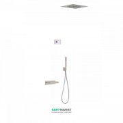 Електронна душова система прихованого монтажу Tres Shower Technology з термостатом і каскадним виливом сталь/білий 09286315AC