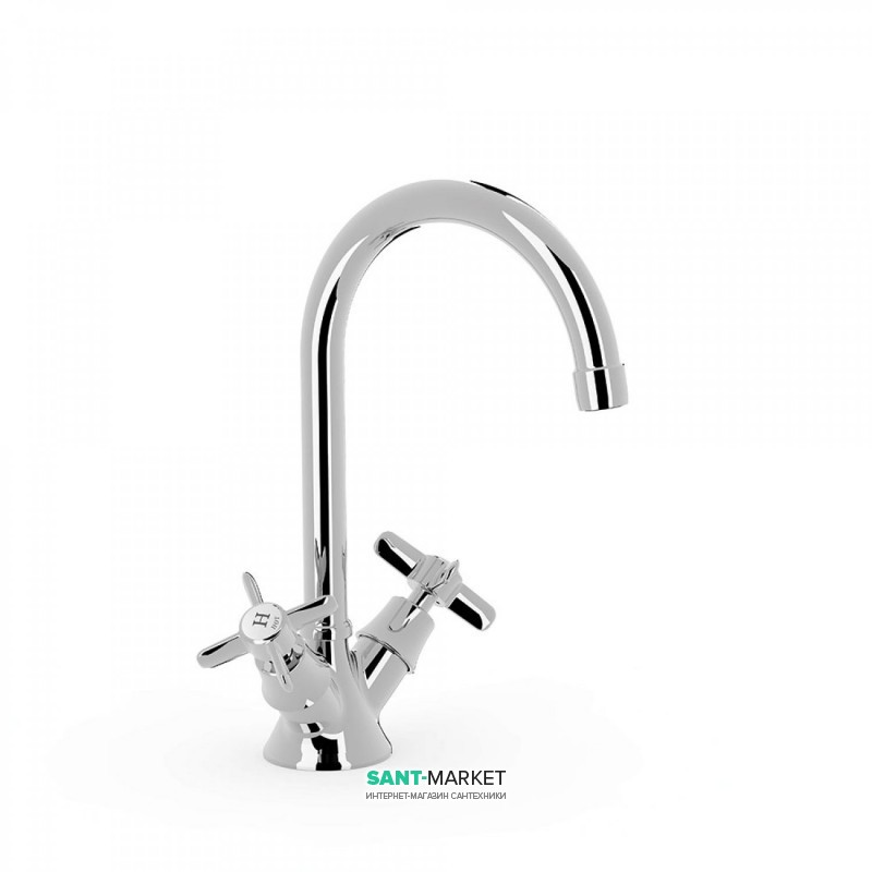 Смеситель для раковины Tres Tres-Clasic двухвентильный хром 24210901