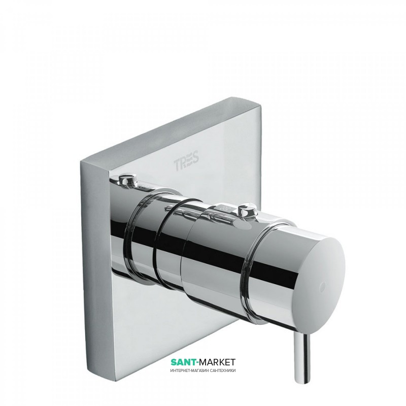 Термостат для душу Tres Tresmostatic одноважільний вбудовується хром 190647
