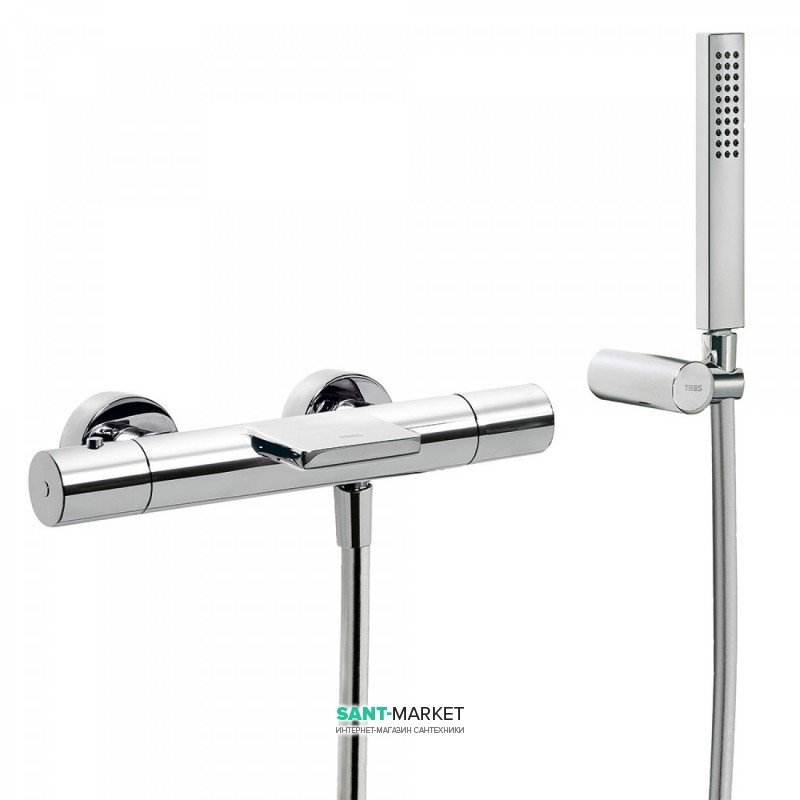 Термостат для ванни Tres Class-Tres з каскадним виливом та ручним душем хром 205174019