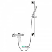 Термостат для ванной Tres Cuadro-Tres с каскадным изливом и ручным душем хром 00717402