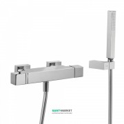 Термостат для ванной Tres Cuadro-Tres с каскадным изливом и ручным душем хром 1071749