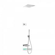 Електронна душова система прихованого монтажу Tres Shower Technology з термостатом і каскадним виливом хром/білий 09286315