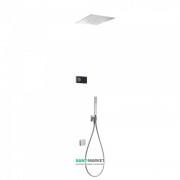 Электронная душевая система скрытого монтажа Tres Shower Technology с термостатом и наполнительным клапаном хром/черный 09288317