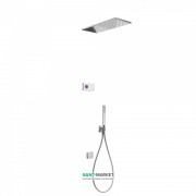 Електронна душова система прихованого монтажу Tres Shower Technology з термостатом і наповнювальним клапаном хром/білий 09286318