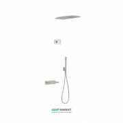 Електронна душова система прихованого монтажу Tres Shower Technology з термостатом і каскадним виливом сталь/білий 09286319AC