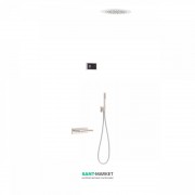 Електронна душова система прихованого монтажу Tres Shower Technology з термостатом і каскадним виливом сталь/чорний 09288320AC