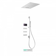 Електронна душова система прихованого монтажу Tres Shower Technology хромотерапія з термостатом хром/чорний 09288401
