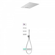 Електронна душова система прихованого монтажу Tres Shower Technology хромотерапія з термостатом хром/білий 09286402