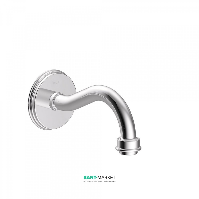 Излив для смесителя Tres Tres-Clasic настенный 165 мм хром 24217302