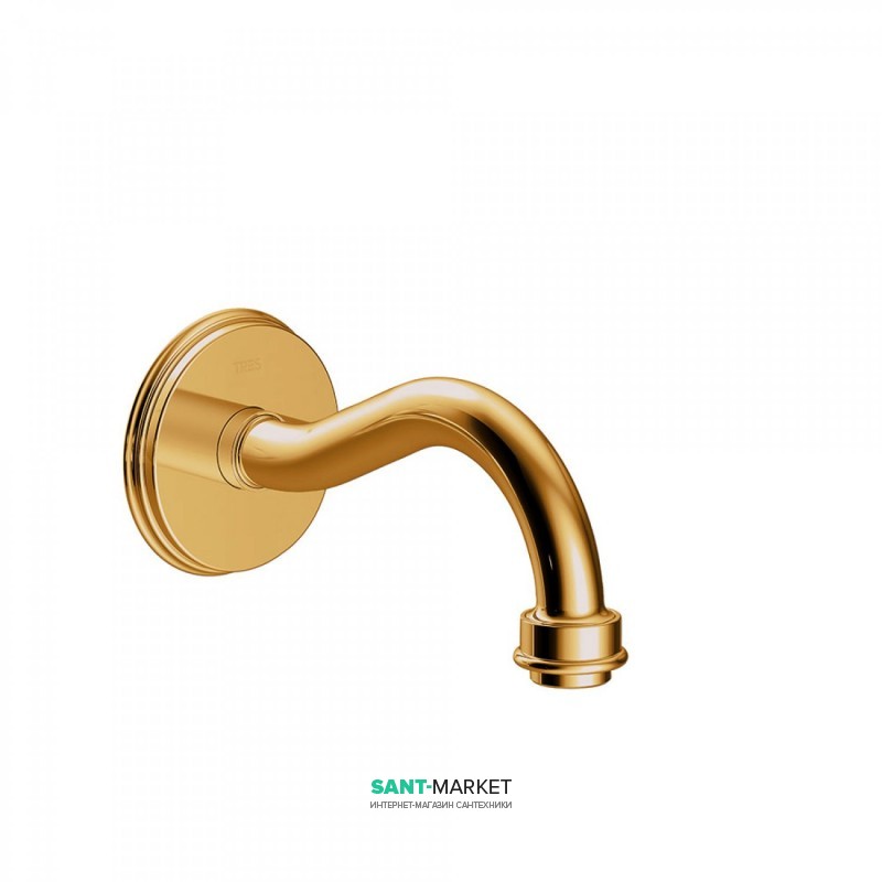 Вилив для змішувача Tres Tres-Clasic настінний 165 мм золото 24217302OR