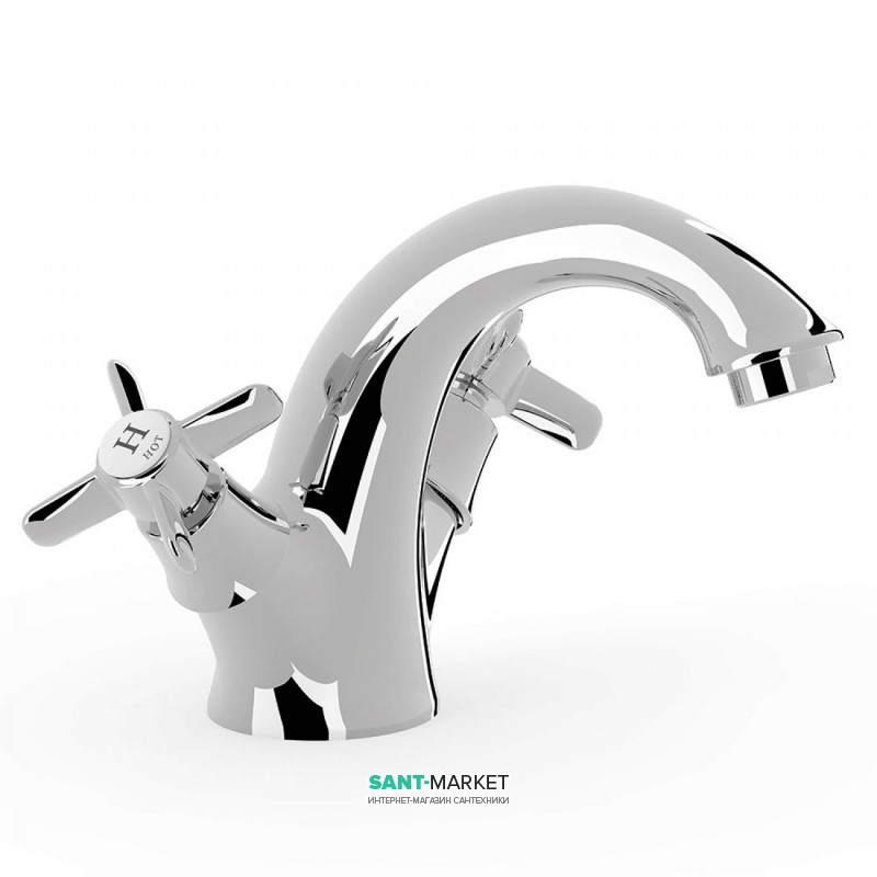 Смеситель для раковины Tres Tres-Clasic двухвентильный хром 24210201