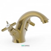 Змішувач для раковини Tres Tres-Clasic color двухвентильний зістарена латунь 24210201LV