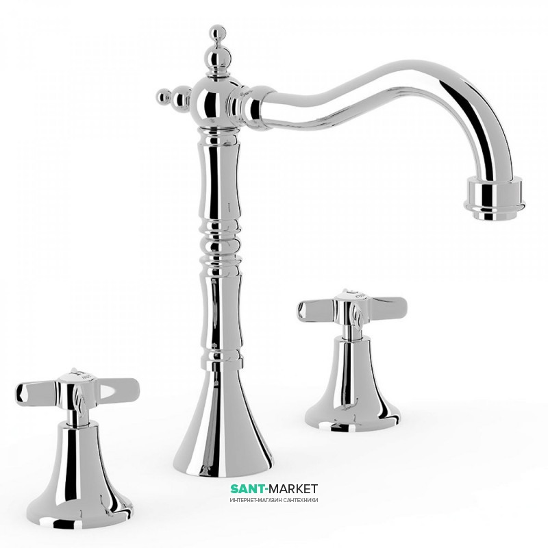 Смеситель для раковины Tres Tres-Clasic двухвентильный хром 24210501