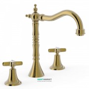 Змішувач для раковини Tres Tres-Clasic color двухвентильний зістарена латунь 24210501LV