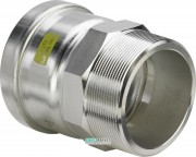 Соединительный элемент Viega Sanpress Inox G 0211XL с SC‑Contur 76,1хR2½ нержавеющая сталь 632526