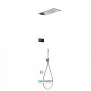 Электронная душевая система скрытого монтажа Tres Shower Technology с термостатом и наполнительным клапаном хром/черный 09288318