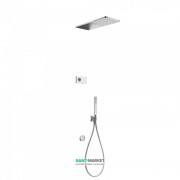Электронная душевая система скрытого монтажа Tres Shower Technology с термостатом хром/белый 09286321