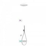 Электронная душевая система скрытого монтажа Tres Shower Technology с термостатом хром/белый 09286322