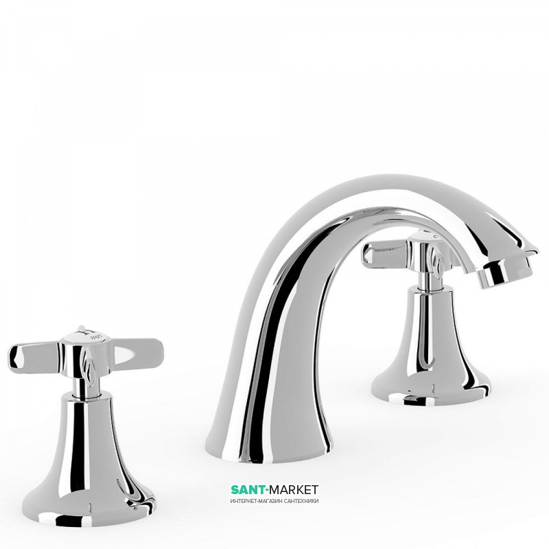 Смеситель для раковины Tres Tres-Clasic двухвентильный хром 24210601