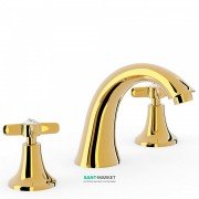 Змішувач для раковини Tres Tres-Clasic color двухвентильний золото 24210601OR