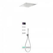 Електронна душова система прихованого монтажу Tres Shower Technology з термостатом хром/чорний 09288406