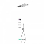 Електронна душова система прихованого монтажу Tres Shower Technology з термостатом хром/чорний 09288408