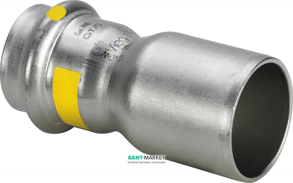 Редукційна вставка Viega Sanpress Inox G 0215.1 з SC-Contur d35хd28 нержавіюча сталь 487171