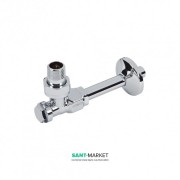 Кутовий трехосевой приєднувальний набір Oventrop AV9 праве підключення хром 1164273