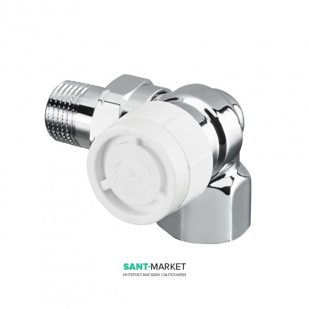 Кутовий трехосевой термостатичний вентиль Oventrop CV 9 ліве підключення хром 1162473