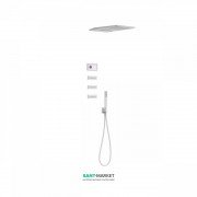 Електронна душова система прихованого монтажу Tres Shower Technology з термостатом білий матовий/білий 09286408BM
