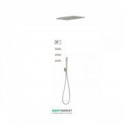Электронная душевая система скрытого монтажа Tres Shower Technology с термостатом сталь/белый 09286408AC