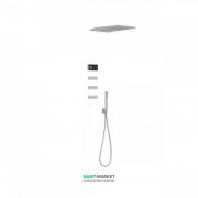 Электронная душевая система скрытого монтажа Tres Shower Technology с термостатом сталь/черный 09288408AC