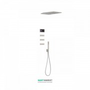 Электронная душевая система скрытого монтажа Tres Shower Technology с термостатом сталь/черный 09288408AC