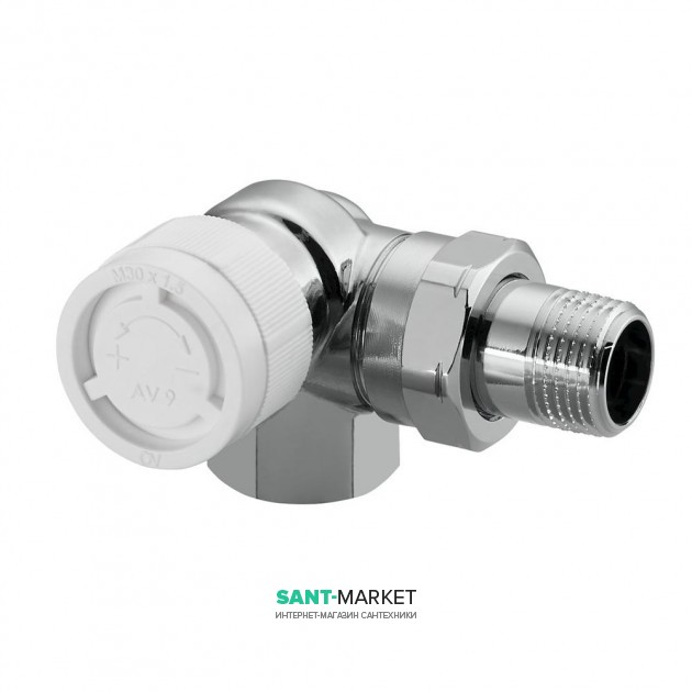 Угловой трехосевой термостатический вентиль Oventrop CV 9 левое подключение хром 1162472