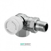 Угловой трехосевой термостатический вентиль Oventrop CV 9 левое подключение хром 1162472